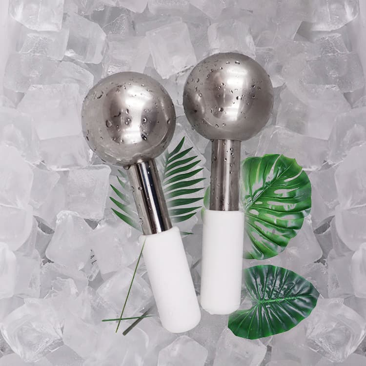 New ice wave ball facial SPA hot and cold compress beauty ice hammer massage care facial stainless steel beauty ice wave spoon