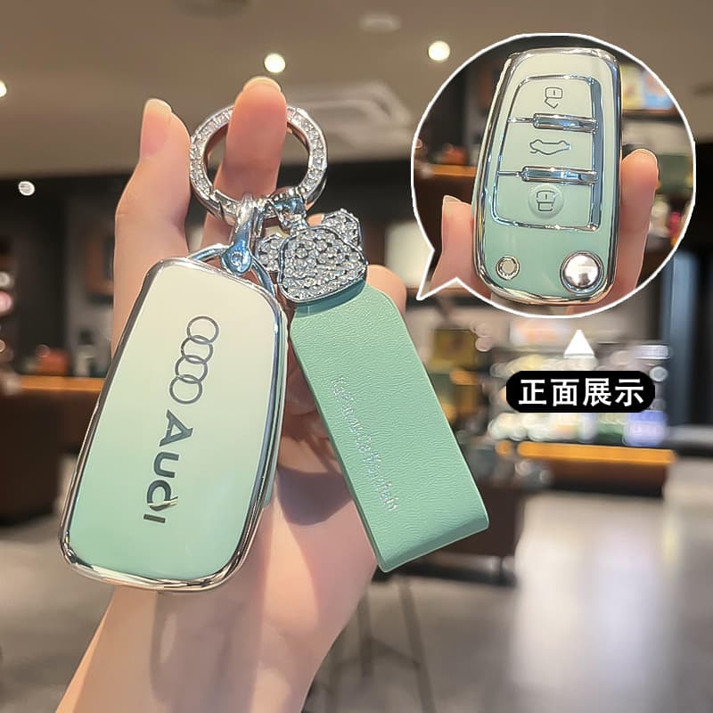 Audi A3 Key Cover Compatible with Q3, Q2L, A6L, A4L, A3L, A5, Q7, A8 T - Luxury Car Keychain for Men and Women - Hot Selling Season