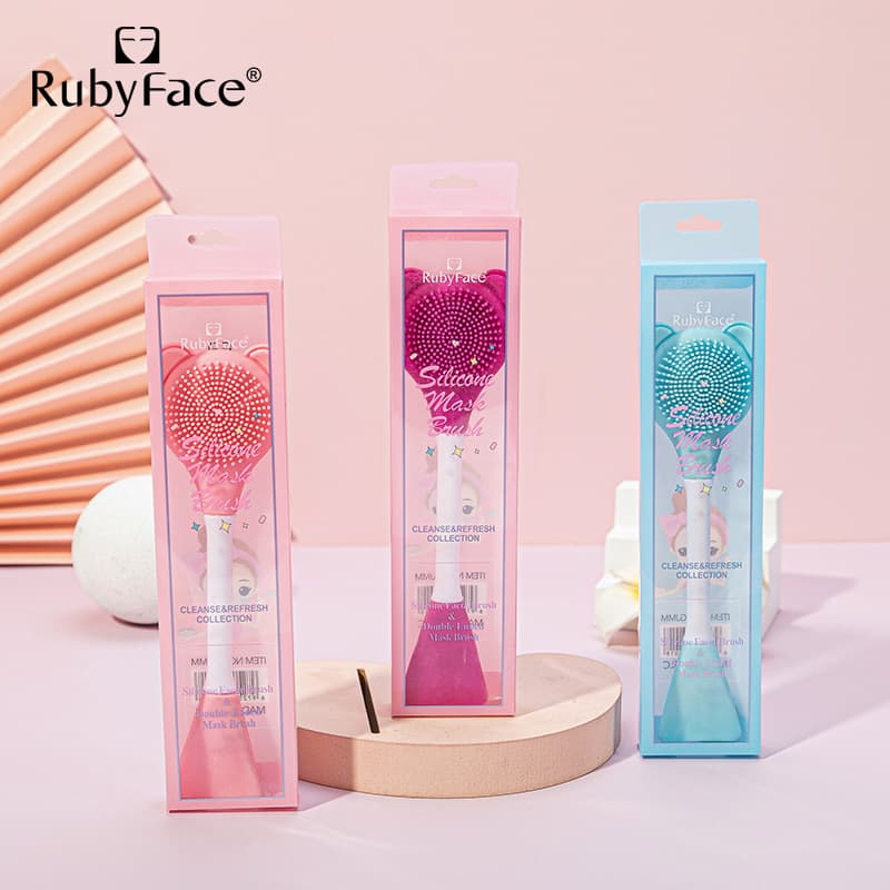 Rubyface Multi-Color Silicone Double-Headed Cleaning Scraper Smear-Type Mask Adjustment Stick Beauty Tool Mask Brush