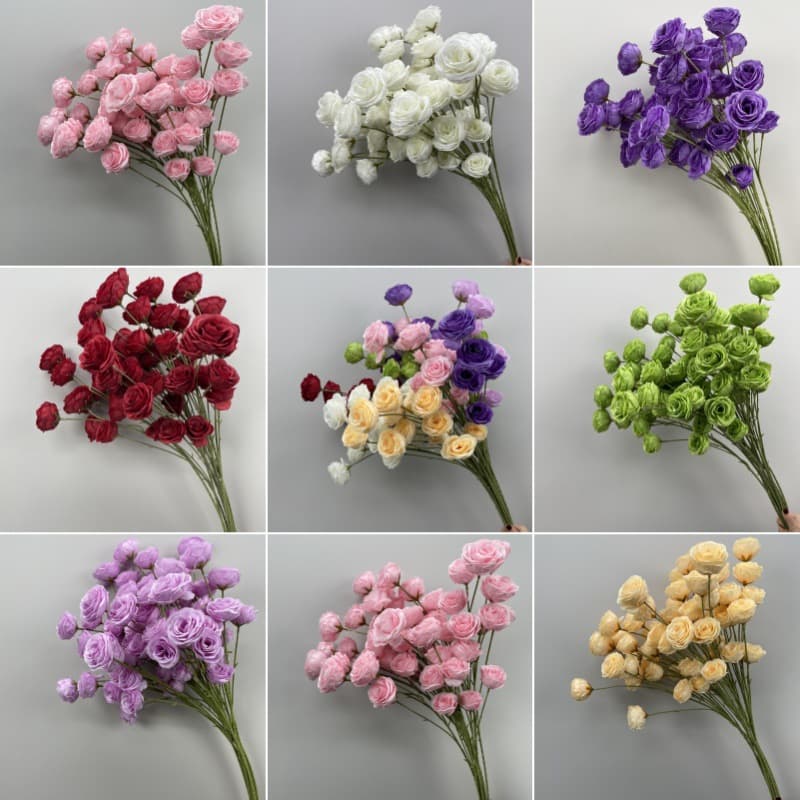 Wedding Decoration Artificial Rose Rattan Bouquet for Living Room Wedding Decor