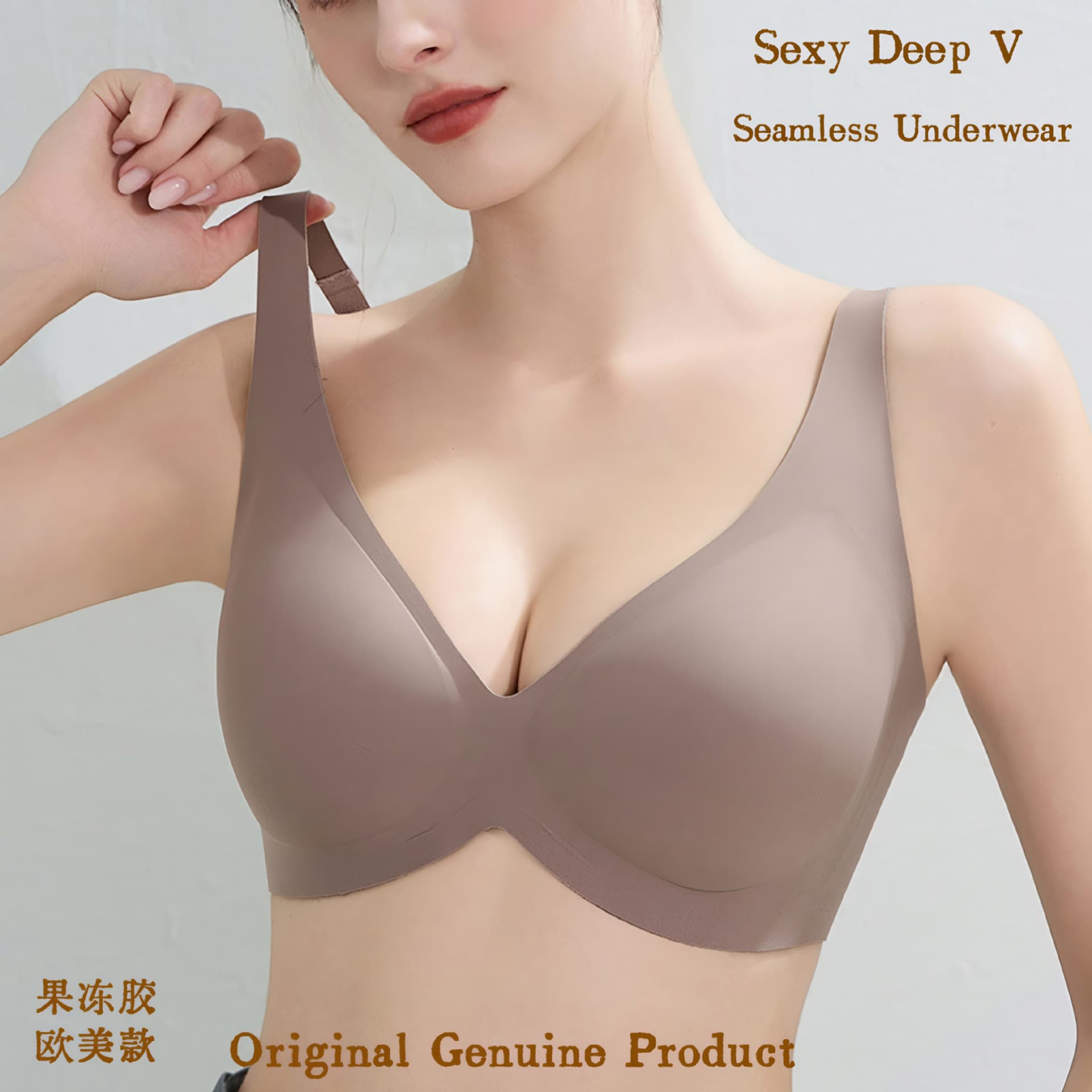 Factory Wholesale Women's Bestseller European and American Cross-Border Sexy Plus Size Seamless Bra for Women, Comfortable Jelly Gel Push-Up Bra