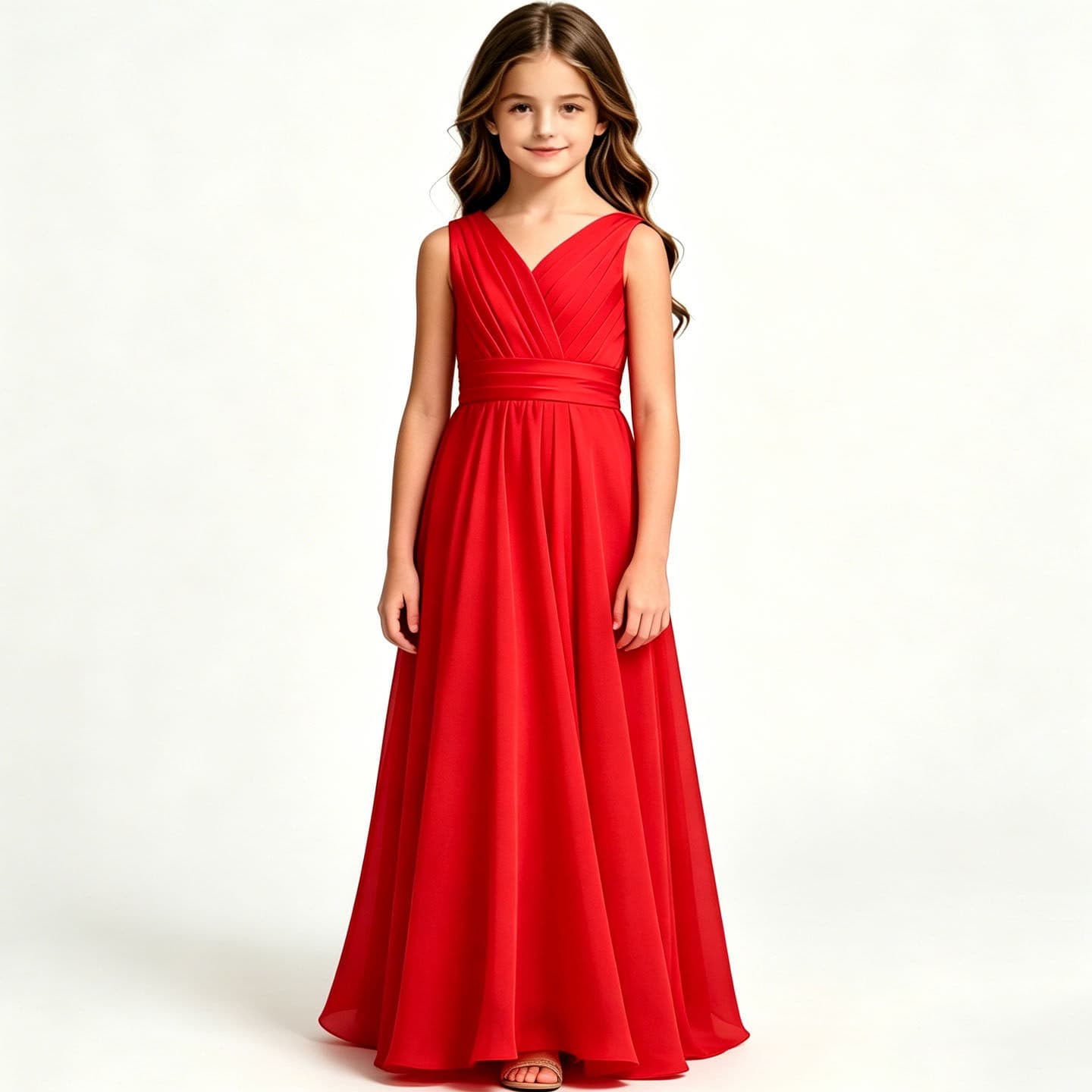 Girl's violin concert performance orchestra examination host piano performance dress chiffon long skirt
