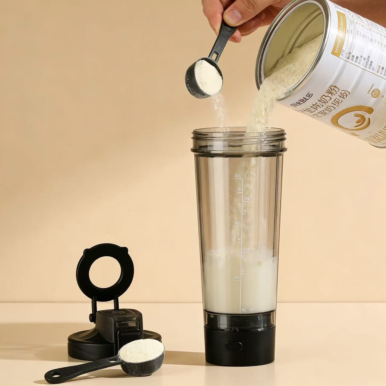 New 700ML Protein Shaker Bottle Fitness Sports Cup Magnetic Phone Holder Tritan Mixing Cup
