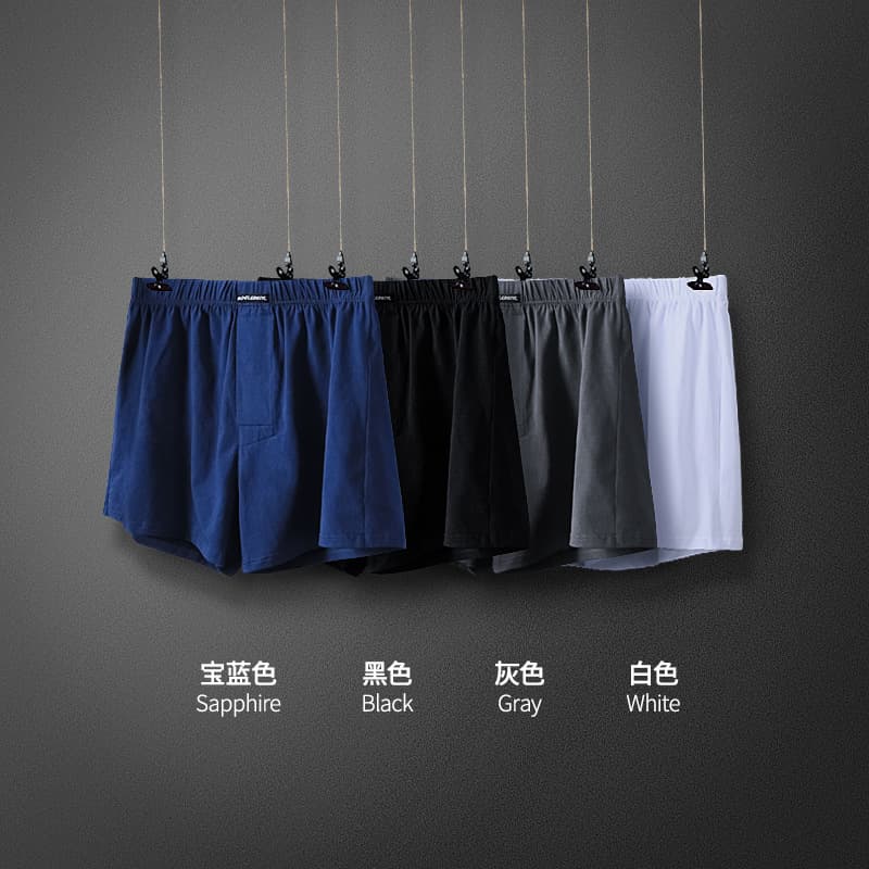 Factory Direct Men's Boxer Briefs Home Cotton Loose Fit Large Size Four-Corner Home Pants Sleep Shorts