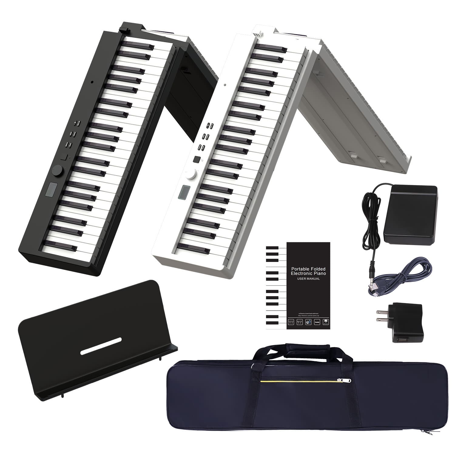 Foldable Roll-up Piano 88-key Student Version for Adult Practice Mobile Portable Electronic Piano Beginner Entry