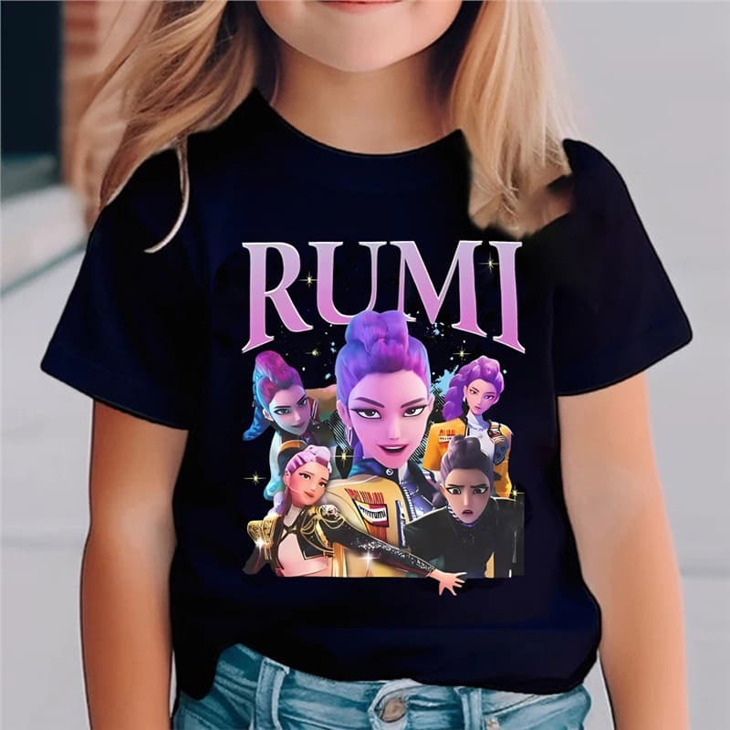 Kpop Demon Hunter Wholesale Kids Short Sleeve T-Shirt Boys Girls Cute Cross-Border Streetwear Brand