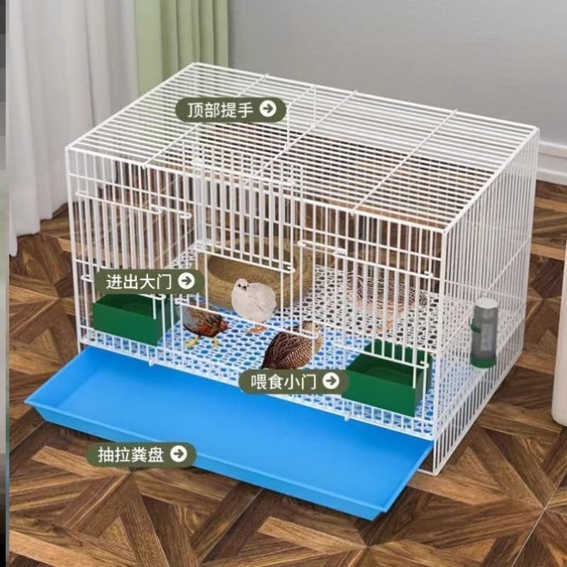 Quail Cage, Specialized Breeding Cage for Indoor Use, Large Size for Chicks, Ducklings, Small Ducks, and Small Chickens, Pet Cage with Dense Mesh