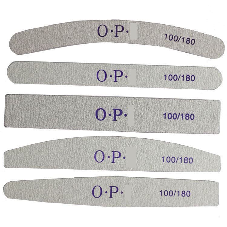 Nail File Straight Gray-White Sand Bar Nail File Purple Core Sand Bar Shaping Toothed Nail File Double-Sided File