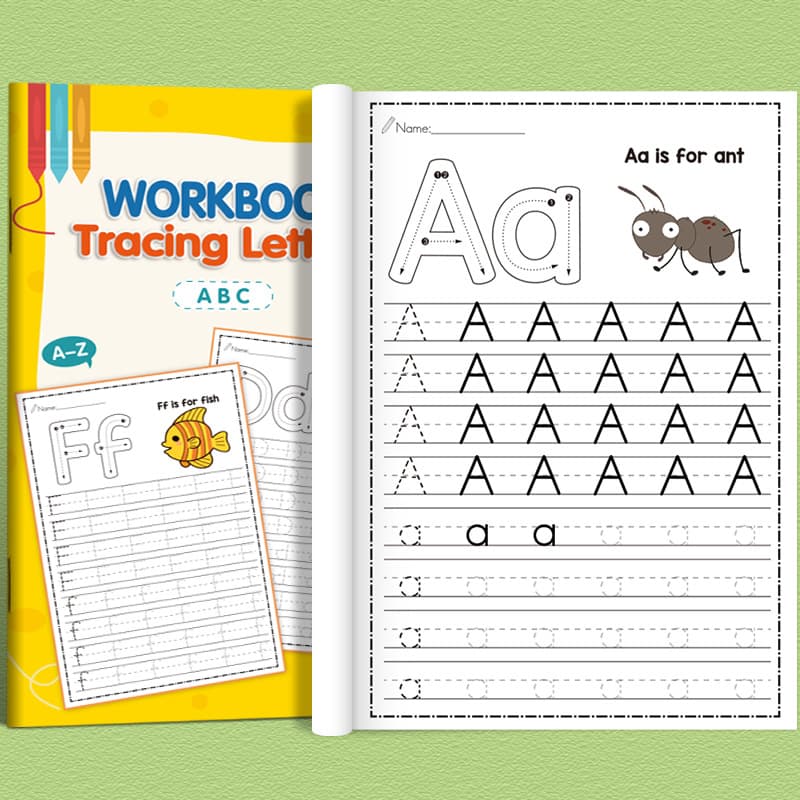 Cross-border English Alphabet Case Practice Copybook with Daily Tracing and Coloring for Pen Control