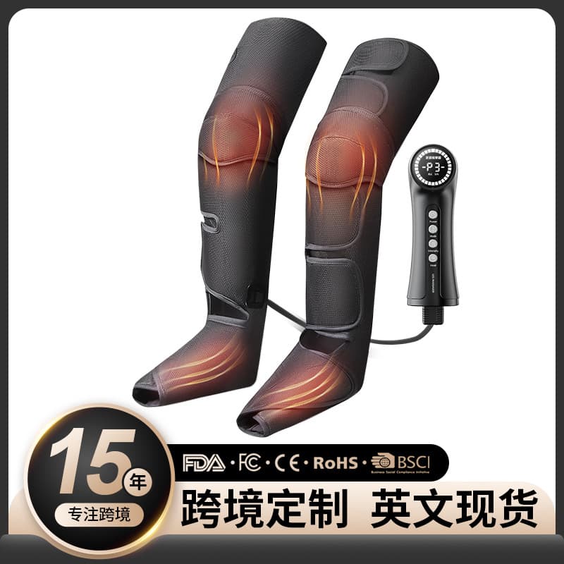 Cross-border Air Wave Massage Leg Massager Full Airbag Vibration Heating Knee Thigh Calf Foot Care Leg Beauty Device