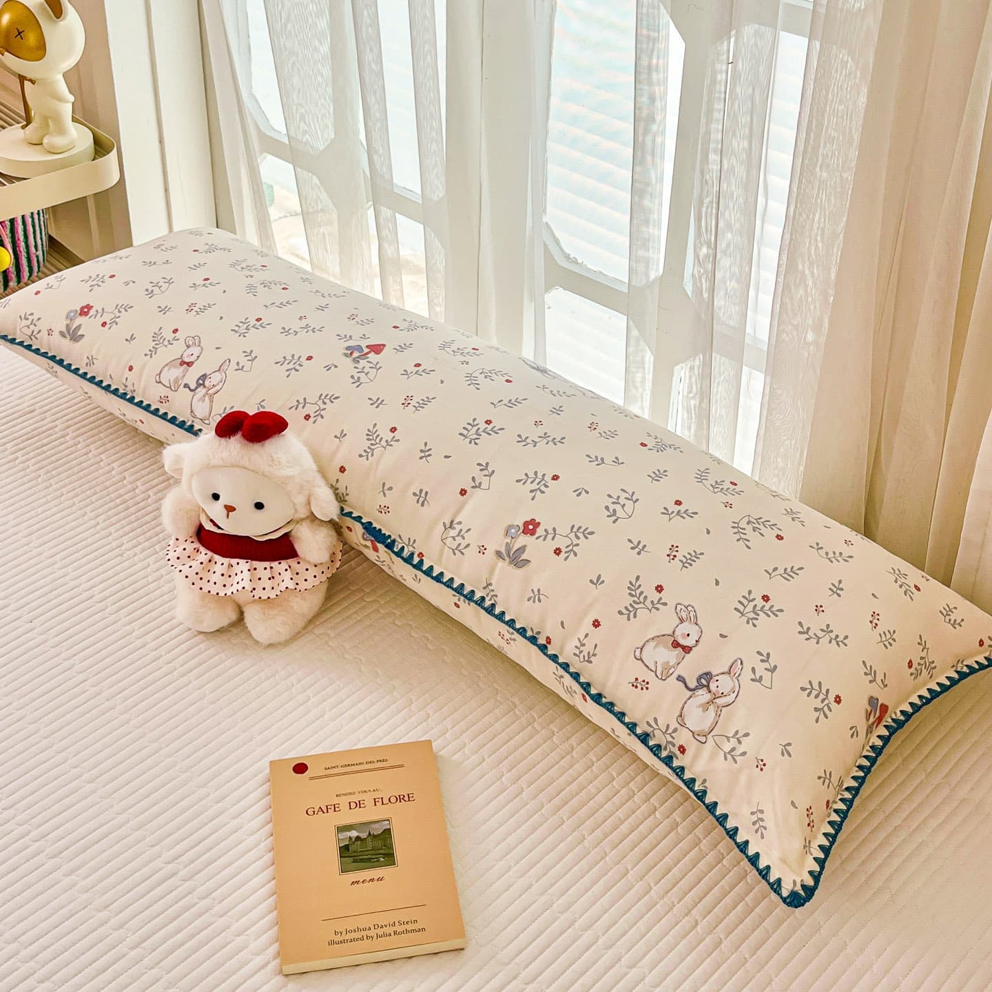 2026 New Style Fresh and Simple All-Cotton Cartoon Large Pillow, Long Pillow, Double Cushion, Girls' Leg-Hugging Pillow, Comfort Pillow