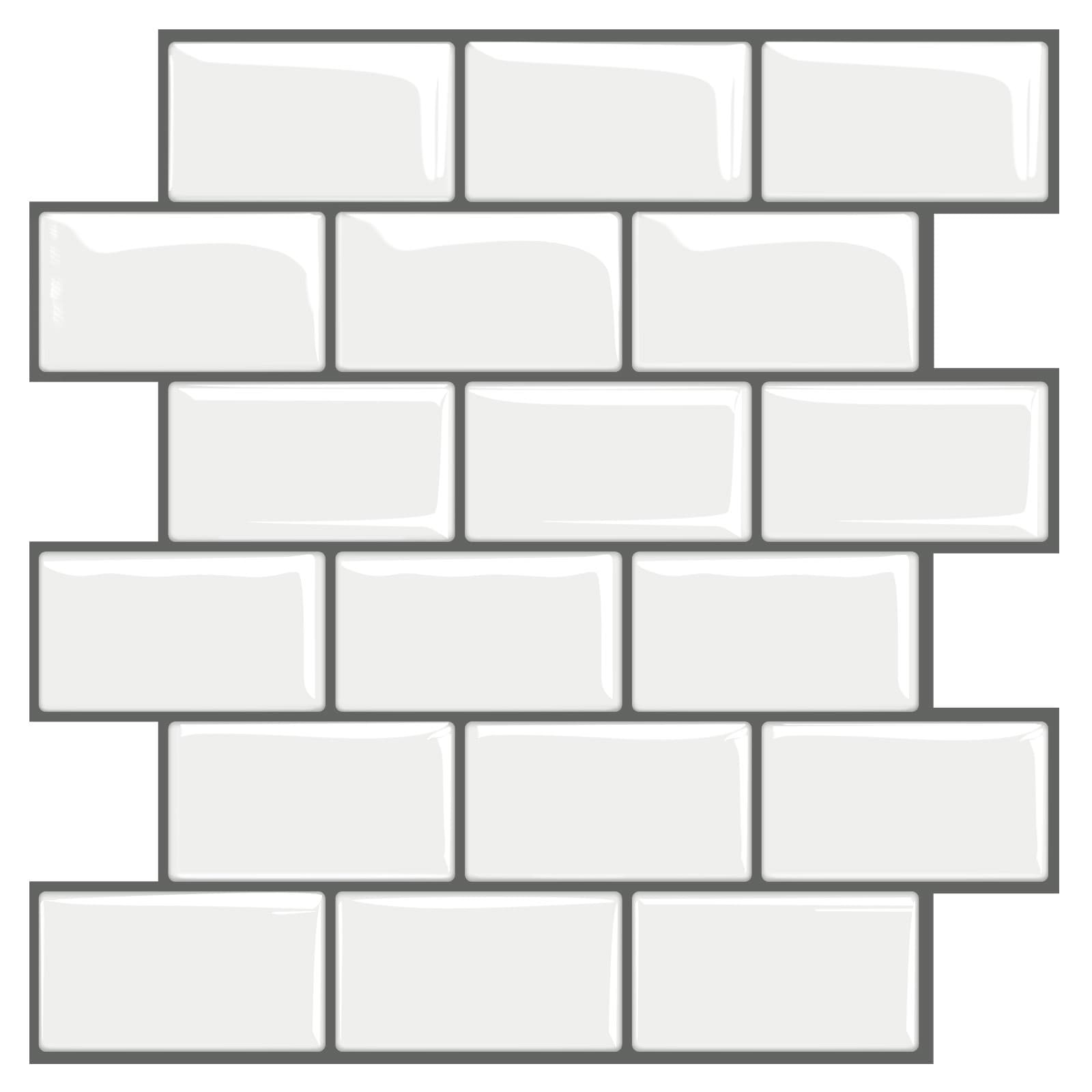 Brick Pattern Peel and Stick Wallpaper for Kitchen Walls, 3D Realistic Vintage Kitchen Sticker, Fireproof and Oil-Proof