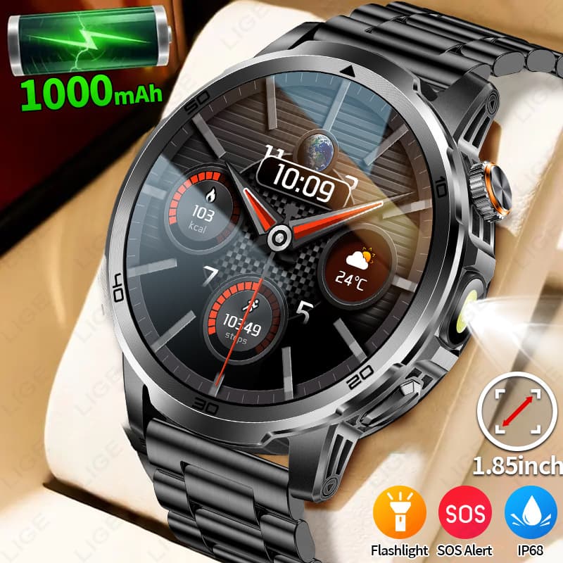 Foreign trade new AK95 large screen disc smart watch outdoor sports Bluetooth call heart rate blood oxygen monitoring watch