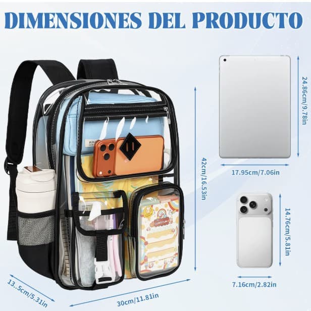 New PVC Backpack, Amazon Cross-Border Bestseller, Transparent Backpack, Jelly Bag, Visible Children's Backpack for Elementary School Students