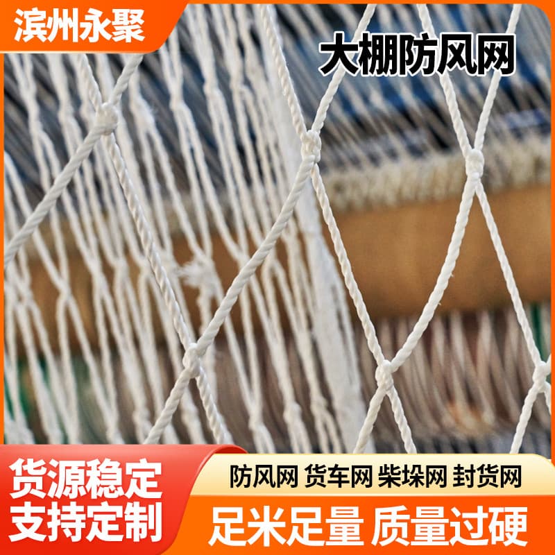 Greenhouse windbreak net, agricultural planting protective windbreak net, greenhouse protective film pressing net, stack cover net, nylon protective net