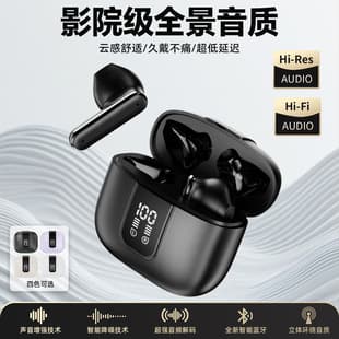 Cross-Border New Q57/Q58 Semi-In-Ear Noise-Canceling True Wireless Bluetooth Earbuds, Long Battery Life, High-Quality Sound, Low Latency