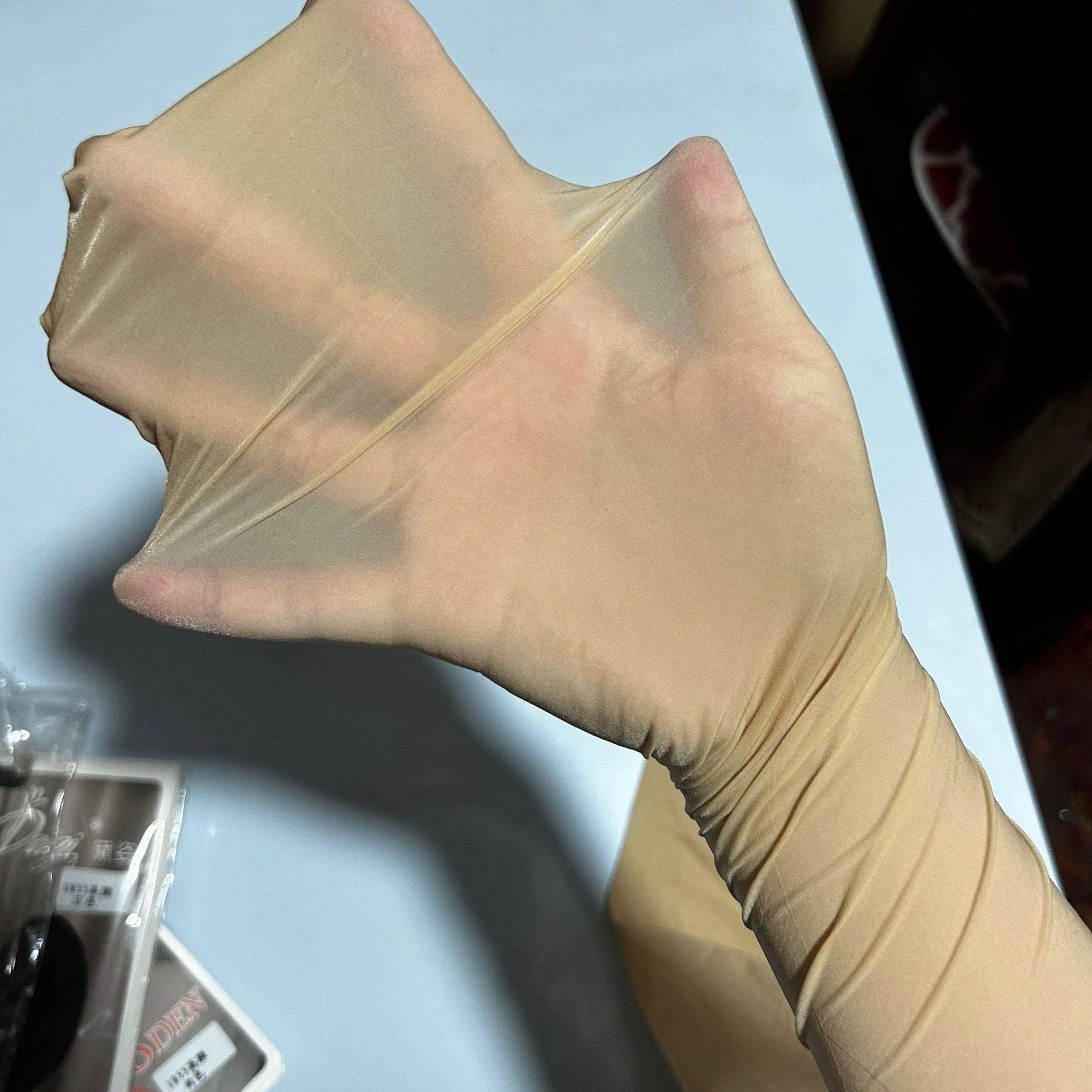 Horse oil pantyhose with ingot-shaped crotch, anti-snagging, pearlescent, high-end, delicate reflective, thin, sexy leggings, seamless.
