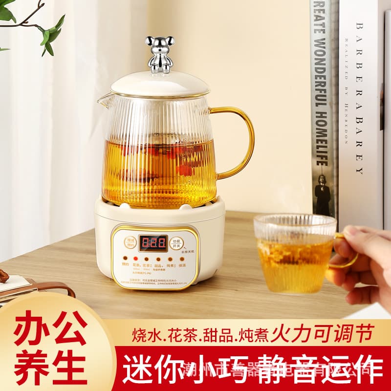 Multi-functional Mini Health Kettle for Office, Small Electric Tea Stove, Boiling Water Pot, and Ceramic Stewing Pot for Herbal Tea