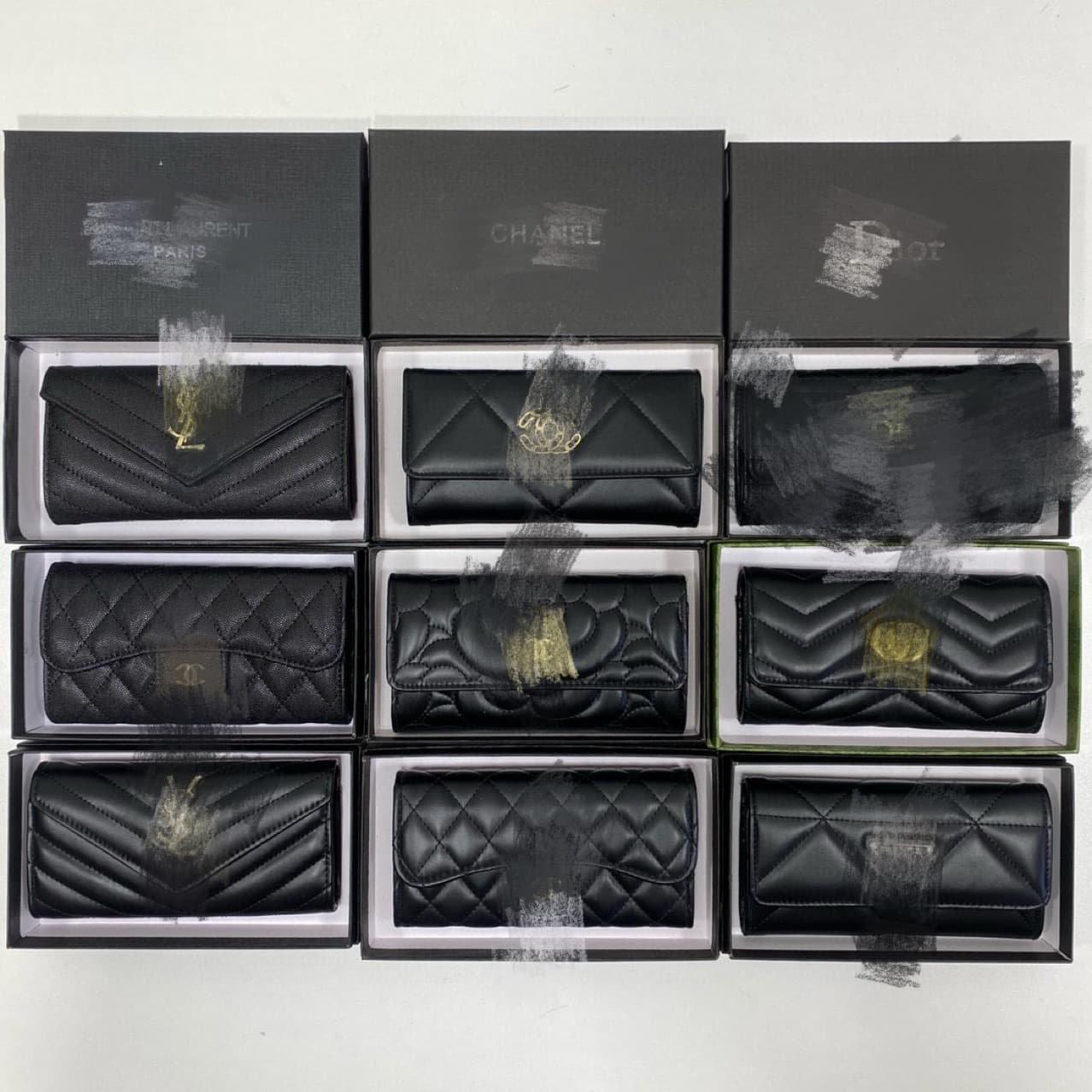 Cross-border TikTok live hot-selling wallet, women's long wallet, luxury-style Chanel-inspired design, foreign trade bestseller, card holder