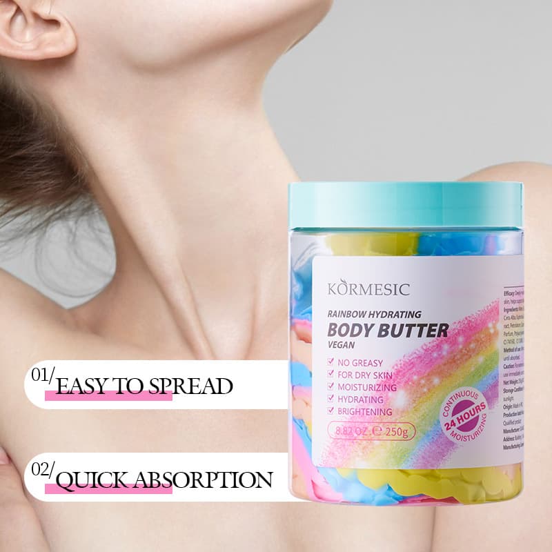 Cross-Border Export Full English Four-Color Body Butter Body Exfoliation Moisturizing and Hydrating Body Care