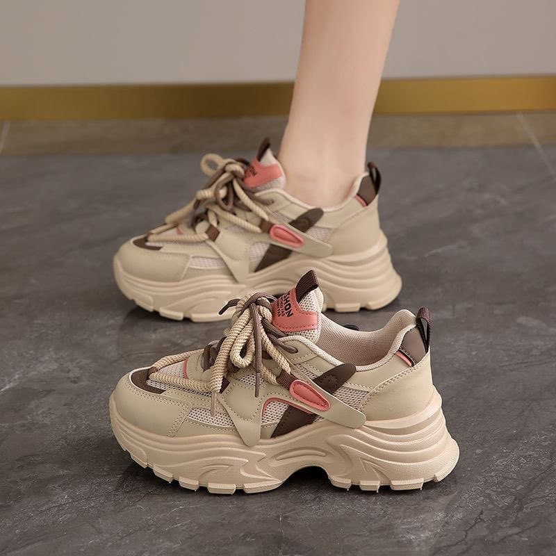 Wholesale Dad Sneakers Women 2025 New Soft Sole Non-slip Casual Comfortable Sports Shoes Platform Women's Shoes