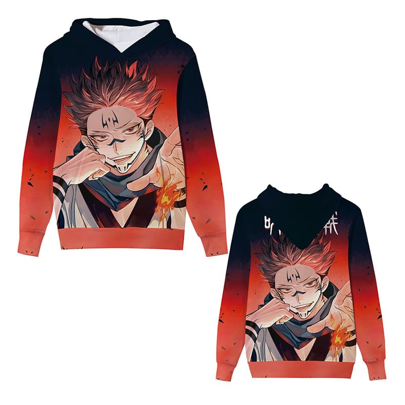Jujutsu Kaisen Hoodie Anime Merch Yuji Itadori Pullover Cosplay Custom Print