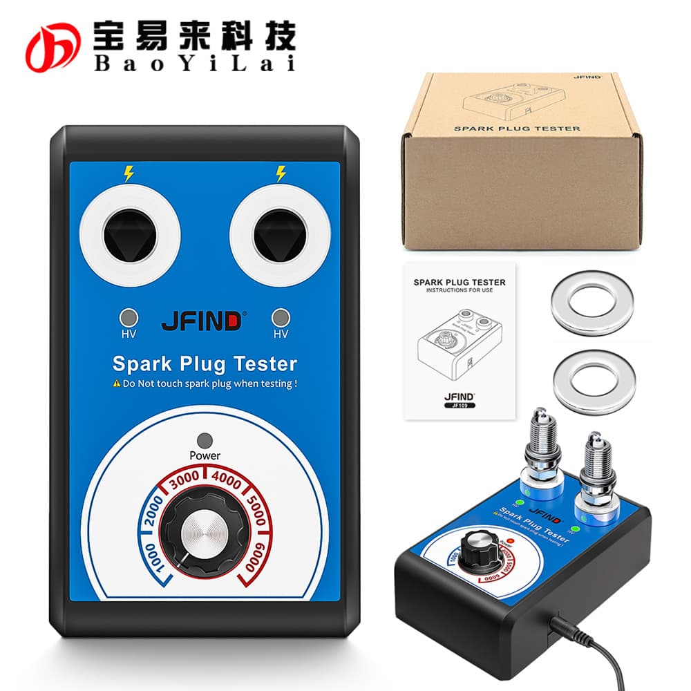 Car Spark Plug Tester Dual Hole Spark Plug Tester Detector Stable Jump Spark Speed