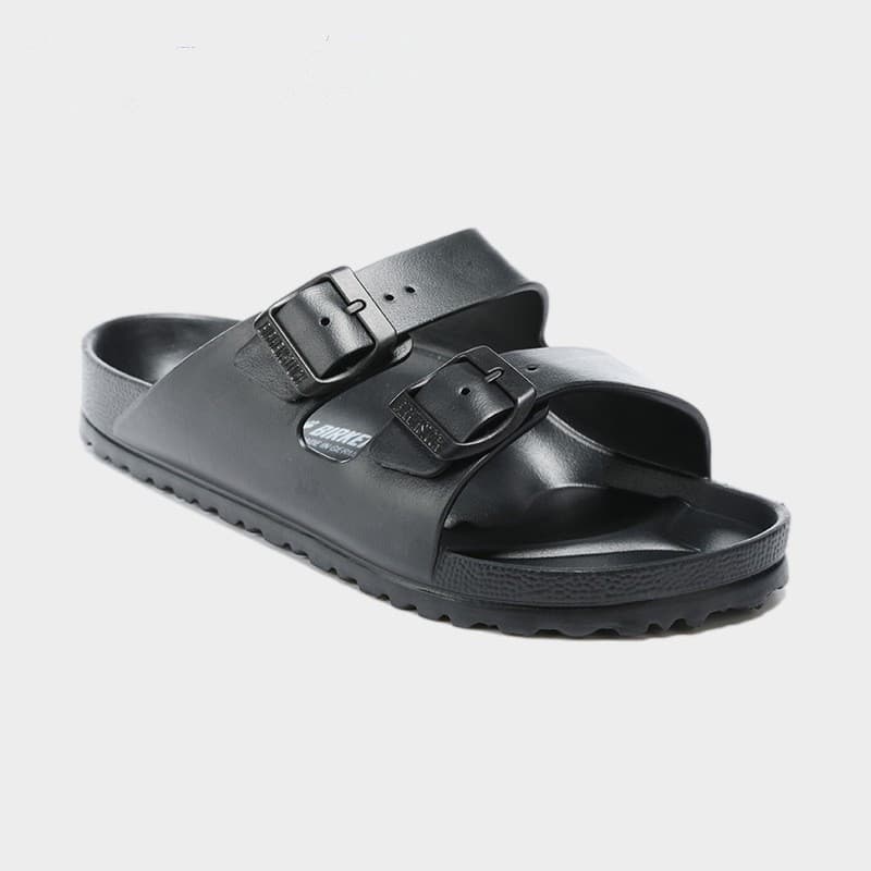New EVA Flat Sandals, Double Buckle EVA Beach Sandals, Waterproof, Non-Slip, Ultra-Light, Couple Sandals