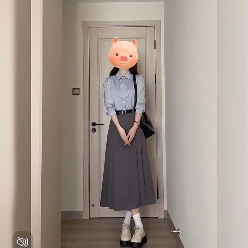 Professional Spring and Autumn Outfit for Postgraduate Entrance Exams, Formal Occasions, Commuting, Teaching Qualification Interviews, Formal Wear, Women's Top and Skirt Set