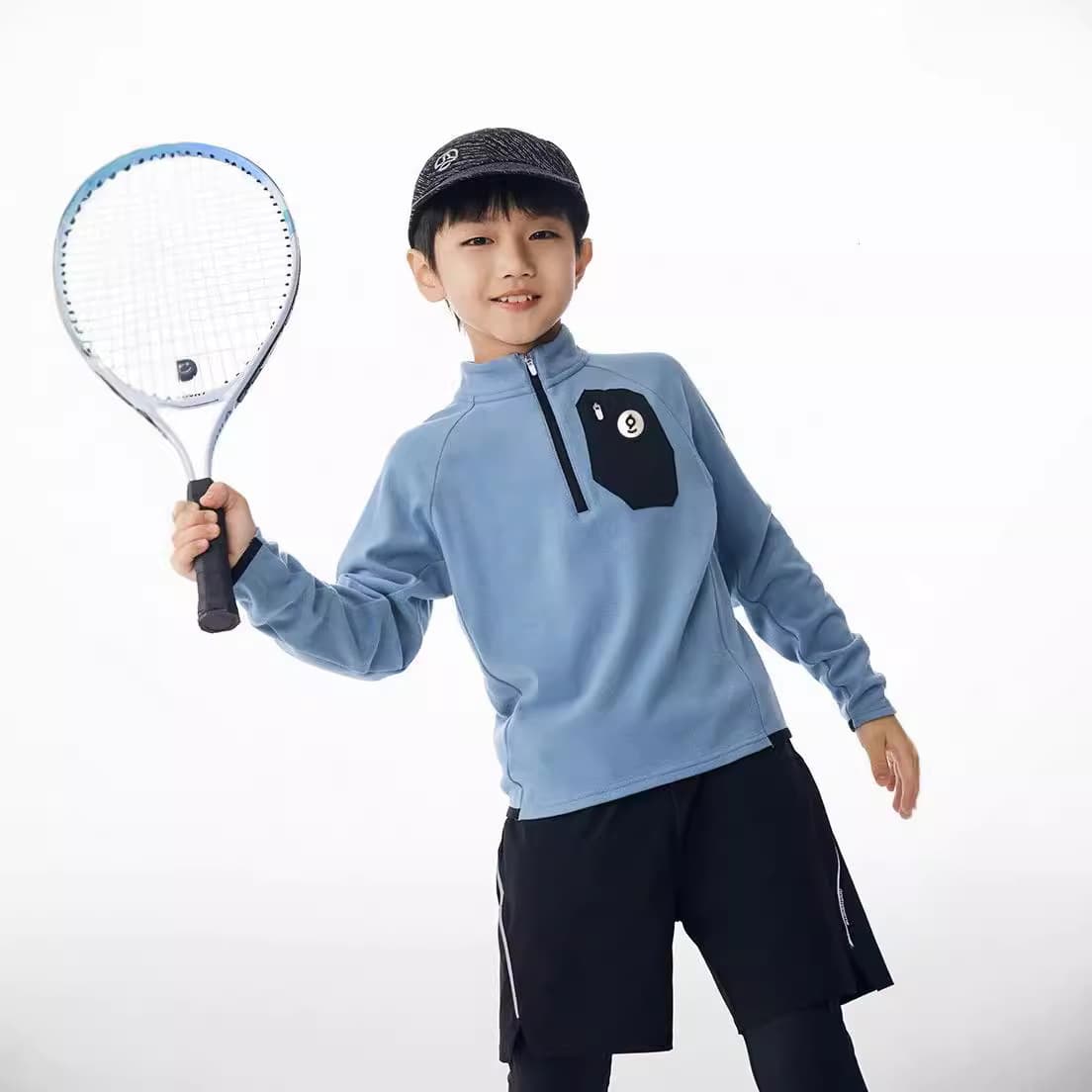 Autumn/Winter Fleece Shirt Boys' Mountaineering Rock Climbing Sport Mid-Child Comfortable Warm Teen Stand Collar Inner Layer Thick Top