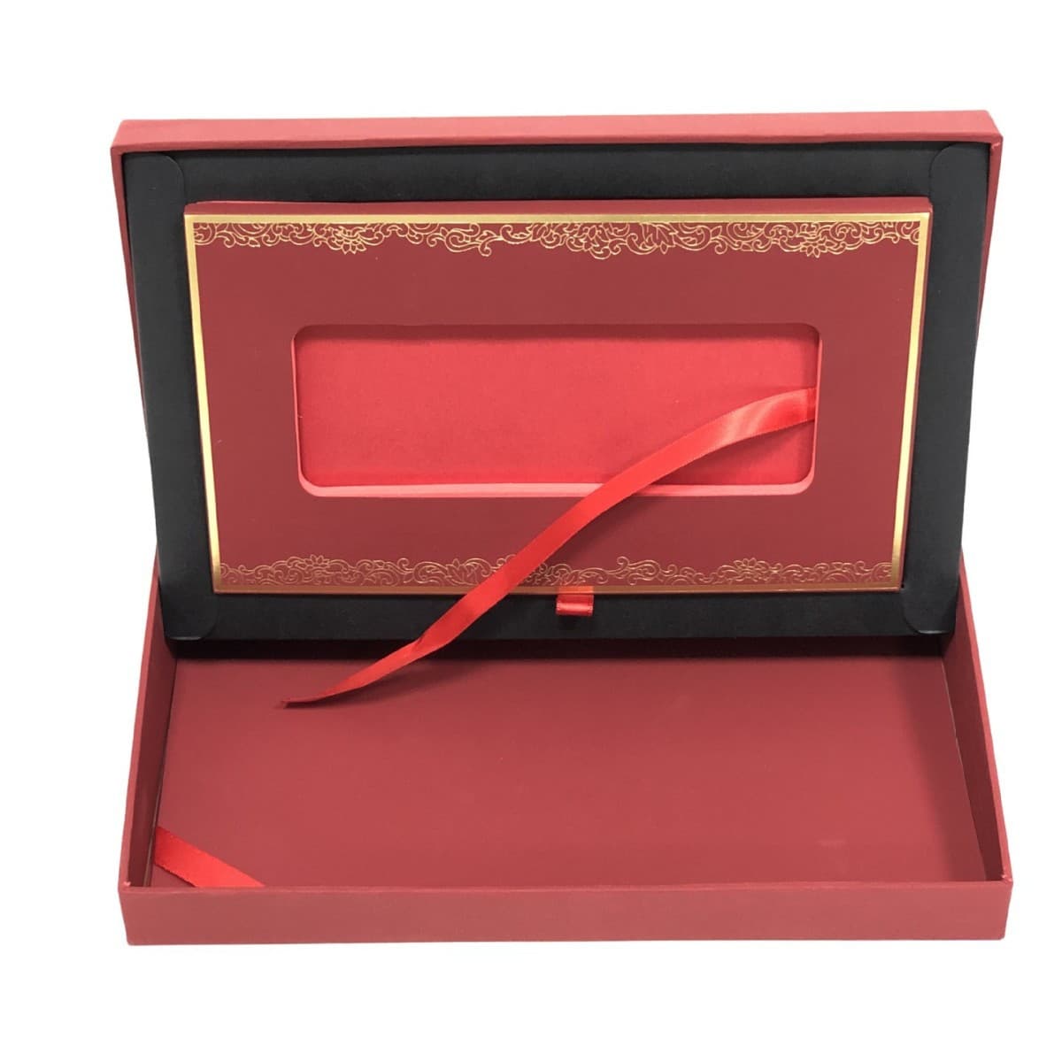 Flip top gold bar display gift box jewelry box wholesale Shenzhen export jewelry box factory hot stamping