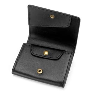 Fashion Genuine Leather Fold Flip Snap Multi-Card Slot Storage Banknote Coin Multi-Functional Small Wallet Compact Coin Purse
