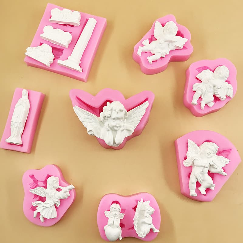 Little Angel Silicone Mold Factory Wholesale Handmade DIY Chocolate Fondant Mold High Temperature Resistant Food Grade Mold
