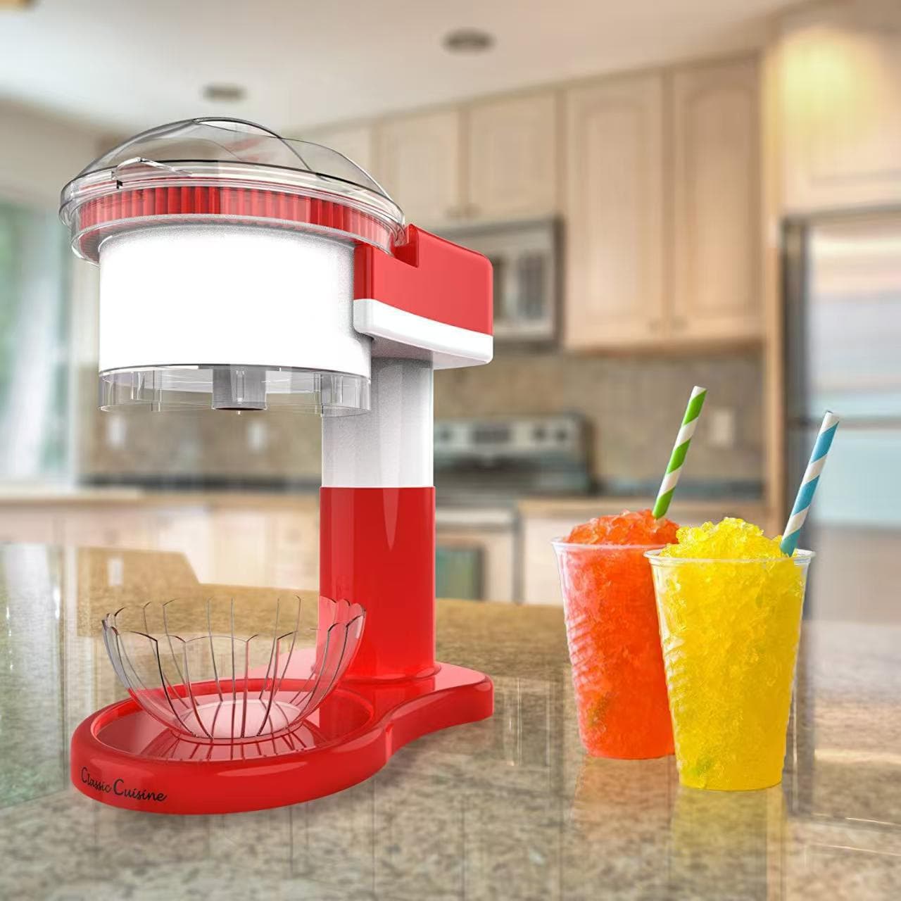Home Mini Electric Ice Crusher Snow Cone Machine Smoothie Maker Commercial Ice Crusher for Bubble Tea Shop