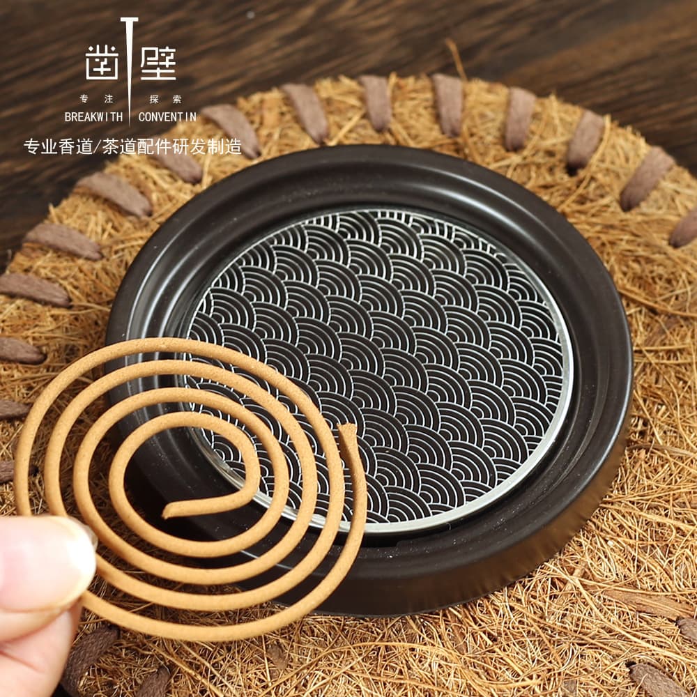 Stainless Steel Melamine 2-Hour Incense Burner Holder Tray Incense Stand Socket Plate Aromatherapy