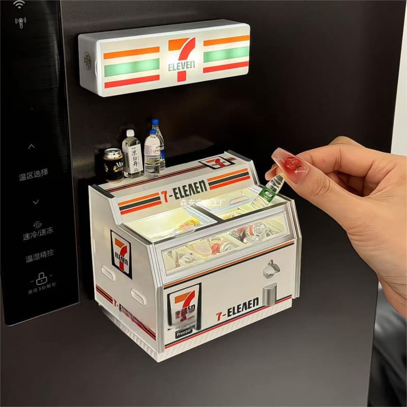 711 Mini Fridge Magnet Model Freezer Magnet Decoration Cute Home Decor