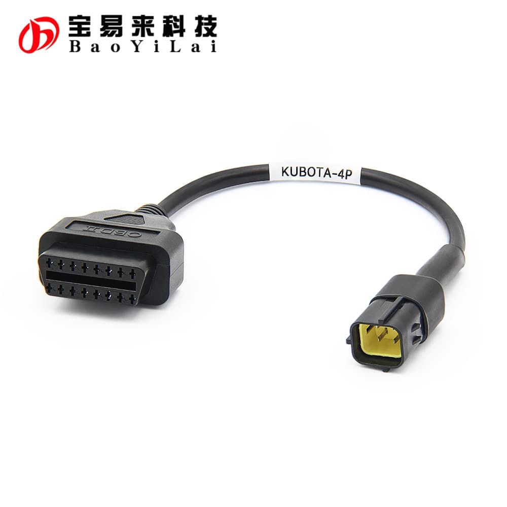 4PIN Cable For kubota diagmaster Python Kubota agricultural machinery adapter cable