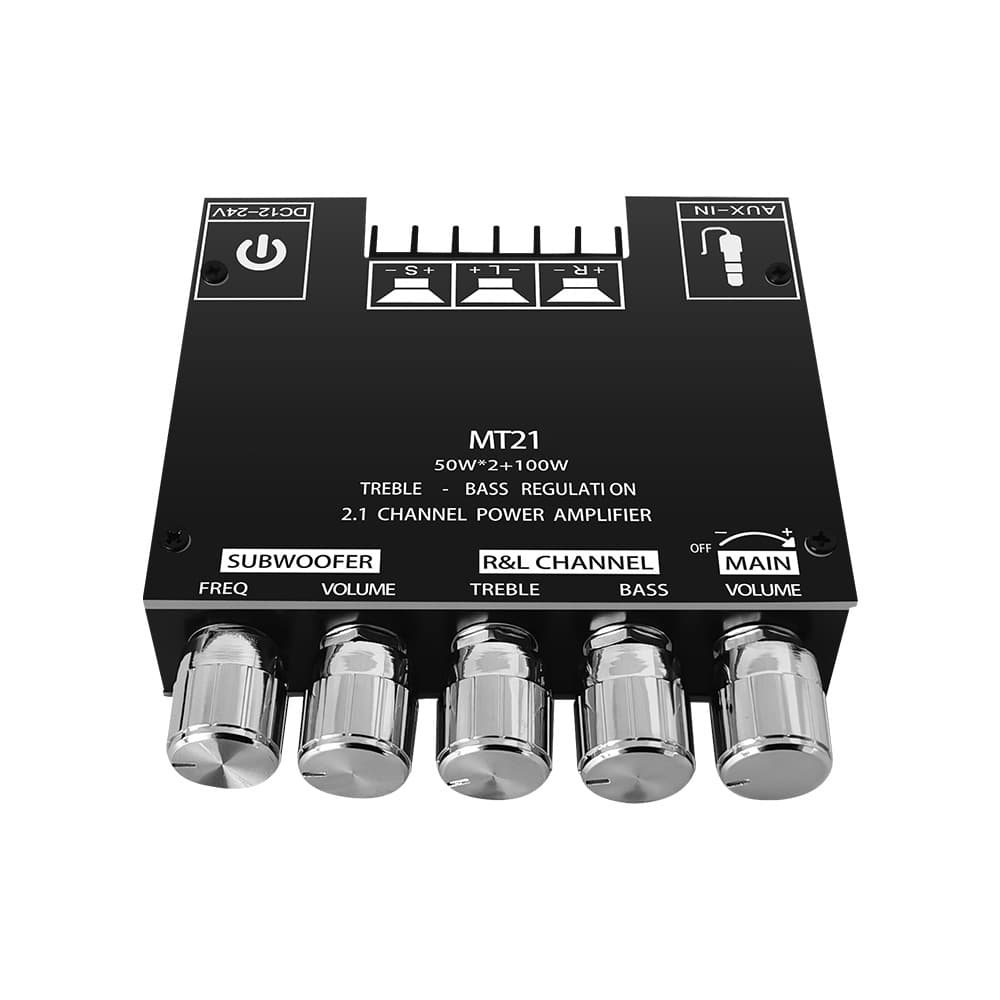 MT21 Manufacturer Cross-Border Exclusive 2.1 Channel Bluetooth Digital Amplifier Board Bass-Treble Control Super Bass