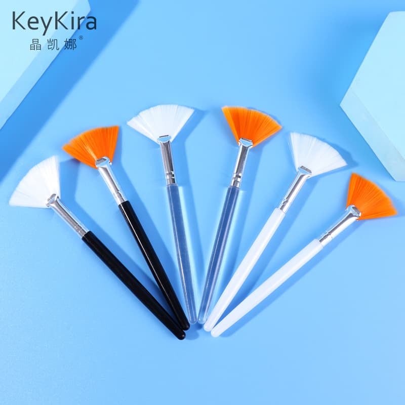 Cross-Border Supply of Fan-Shaped Brushes, Beauty Salon Soft-Bristled Mask Brushes, DIY Nylon Makeup Tools, Facial Mask, Skin Care and Makeup Setting