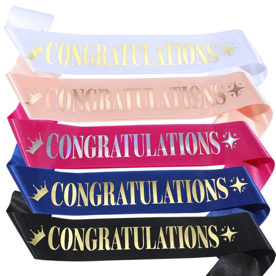 New Cross-Border CONGRATULATIONS Graduation Sash Ceremony Belt Party Sash Wholesale