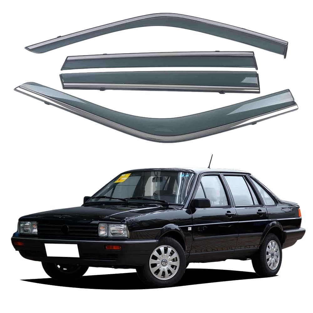 Window Visors with Bright Trim for Volkswagen Santana 00-12 Models