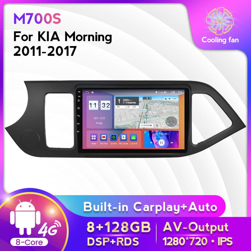 Applicable to Kia Morning 2011-2017 Modified Android Large Screen Central Control Car Navigation Screen