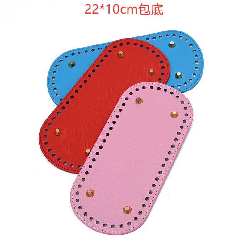 Wholesale DIY hand-woven bag bottom hooks, hardware leather bag accessories base plate 22*10