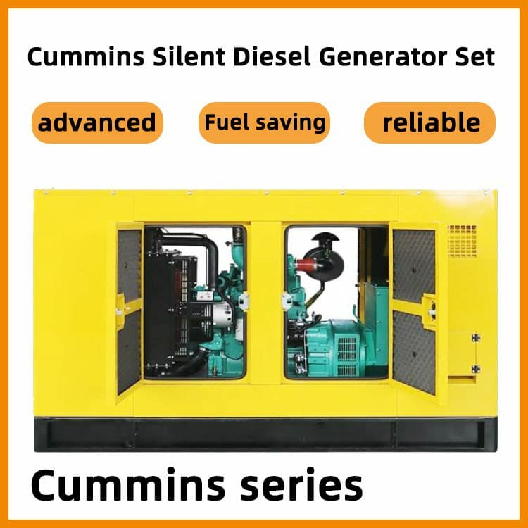 Cross-Border 64KW Cummins Silent Diesel Generator Set for Mines, Shopping Malls, and Homes, 380V Three-Phase Diesel Generator