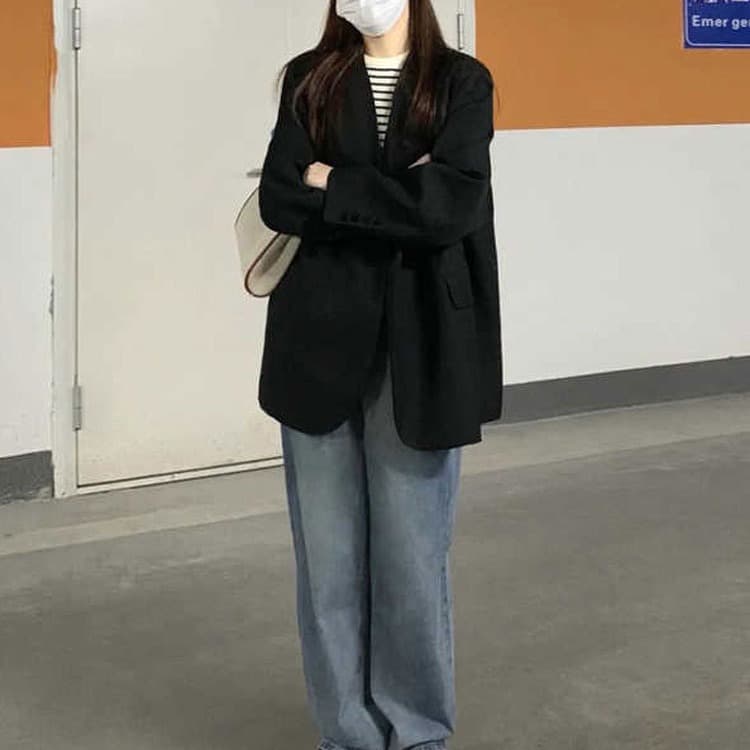 2025 Autumn new plus-size women's blazer for curvy women up to 200 pounds, loose slimming suit jacket 【0803】.