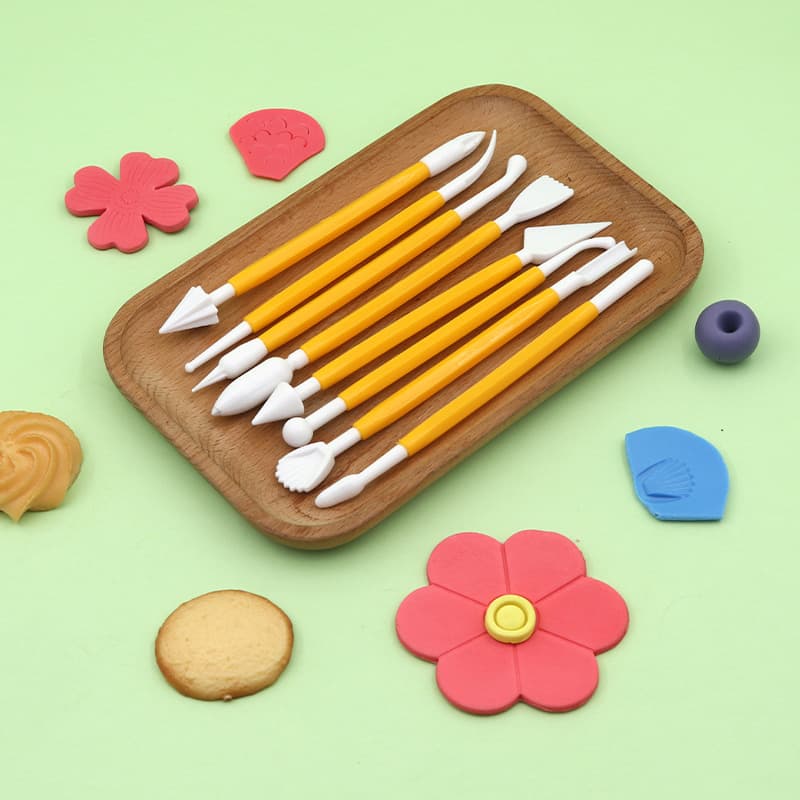8pcs engraving baking tool set DIY baking fondant tool simulation decoration tool children's food supplement