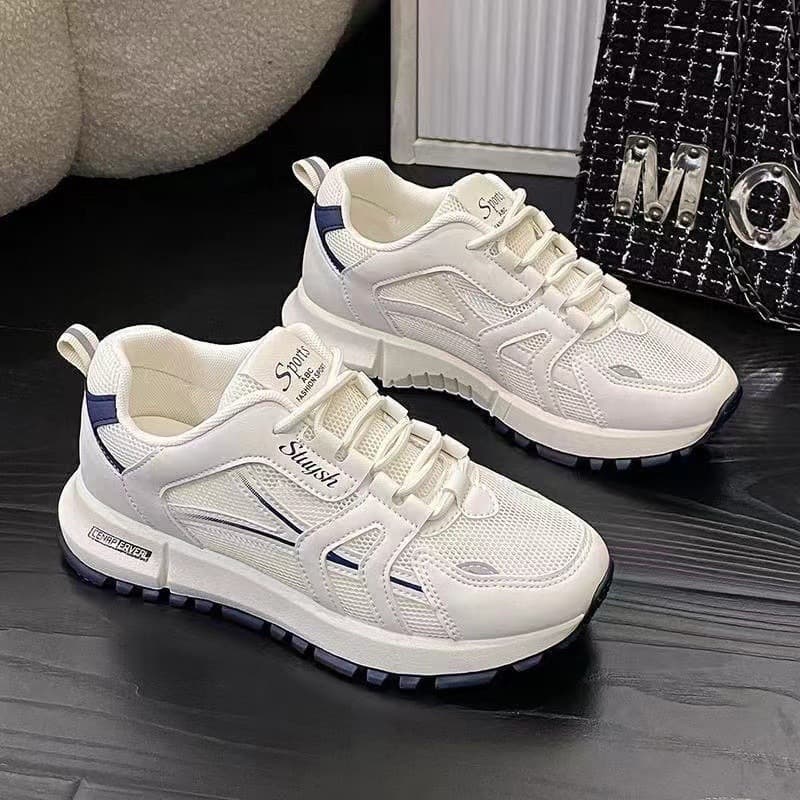 Cross-border dropshipping of women's shoes, white shoes, thick-soled trendy casual shoes, fashionable spring breathable women's sports shoes
