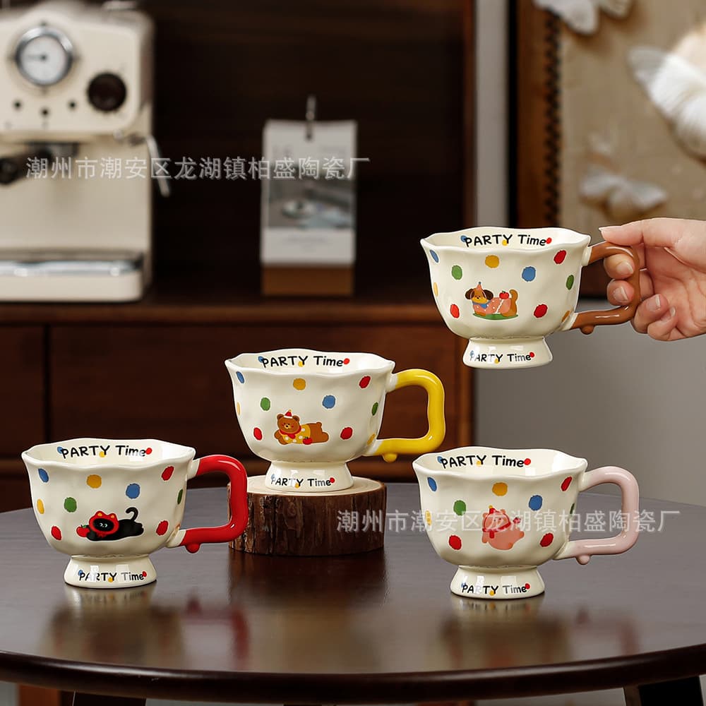Cute Girl's Ceramic Mug High-Heel Mug for Breakfast Sleep Cup Birthday Gift Souvenir