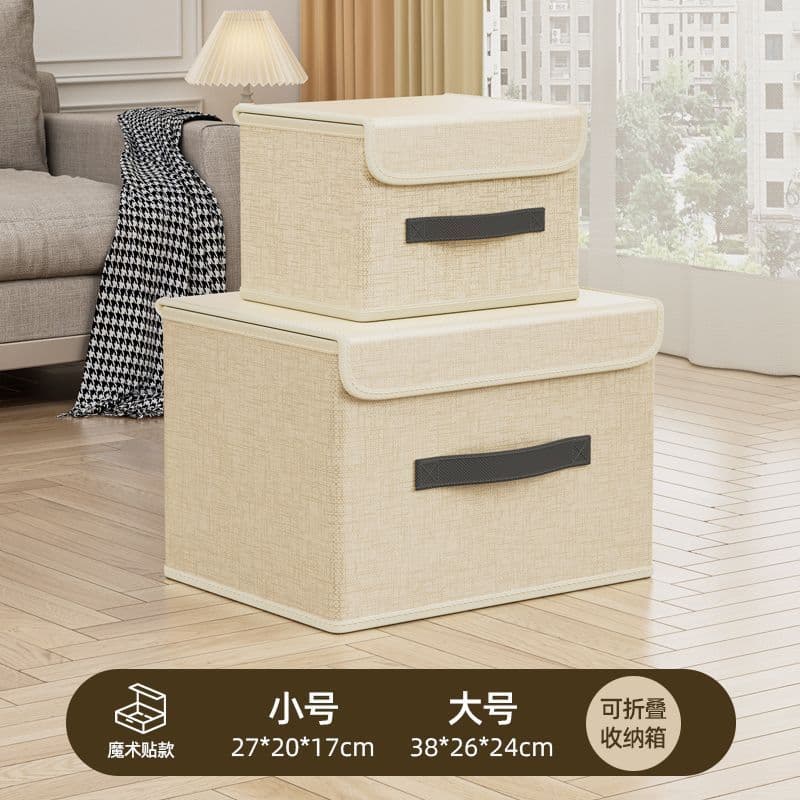 Foldable, thickened, dustproof storage box for home and bedroom use, suitable for organizing underwear, socks, bras, clothes, and toys.