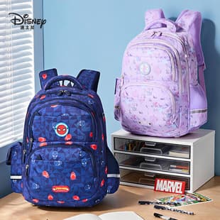 Disney Elementary School Backpack Spider-Man Grades 3-6 Shoulder Protection Weight-Reducing Children Elsa Large Capacity Backpack